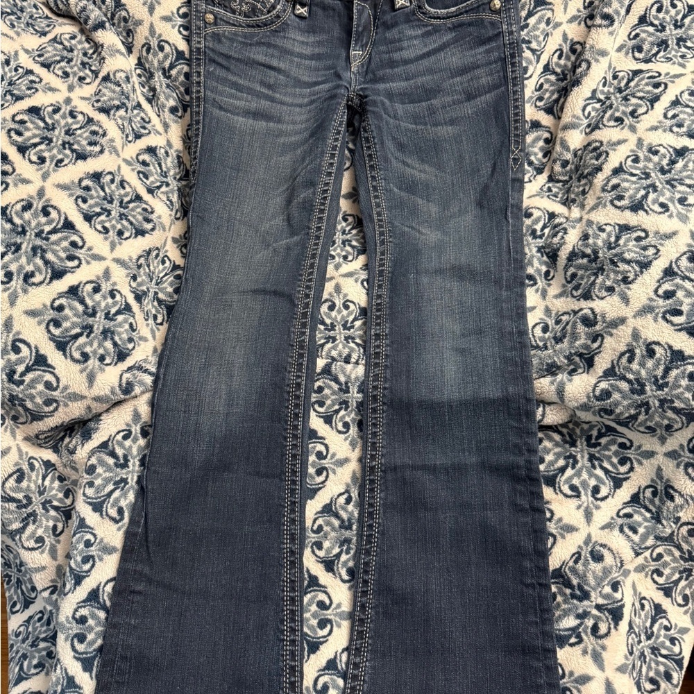 Rock Revival Women's Sz 28 Deborah Boot Dark Blue Boot Cut Jeans - Picture 9 of 16